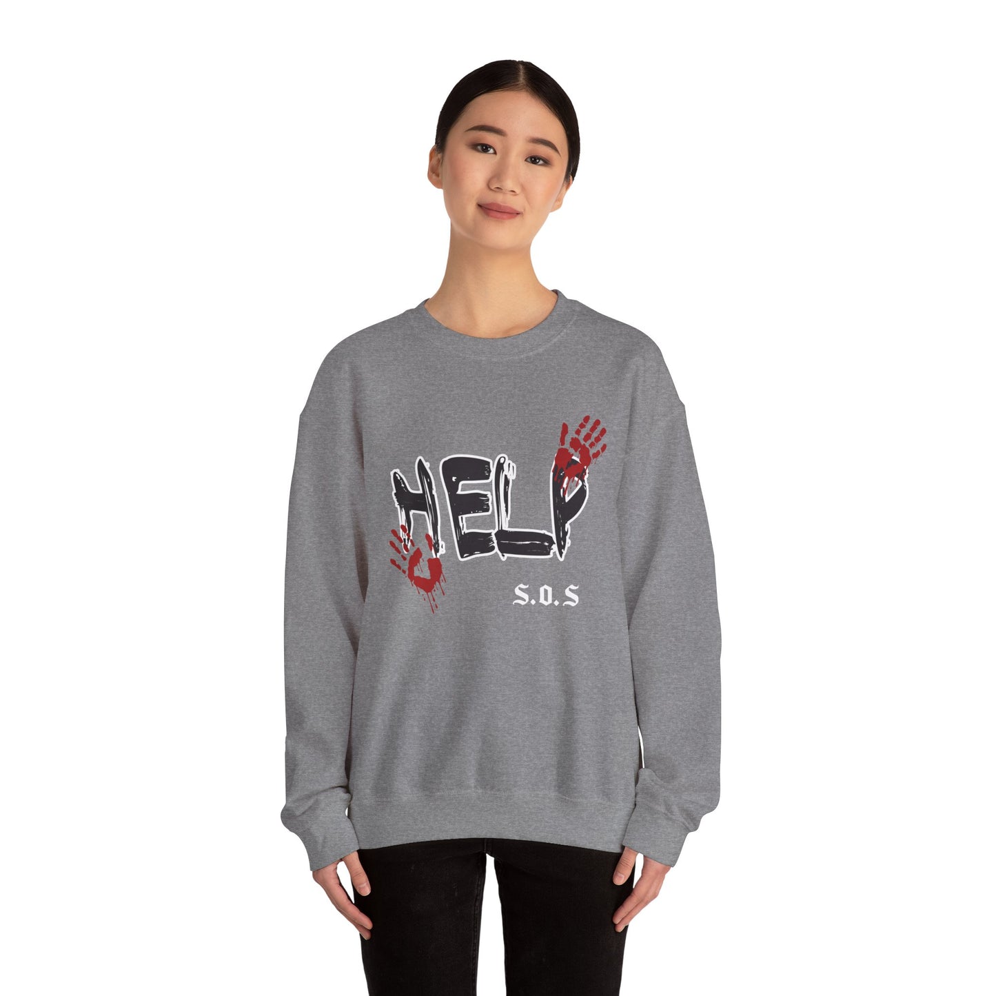 Help s.o.s. Unisex Heavy Blend™ Crewneck Sweatshirt