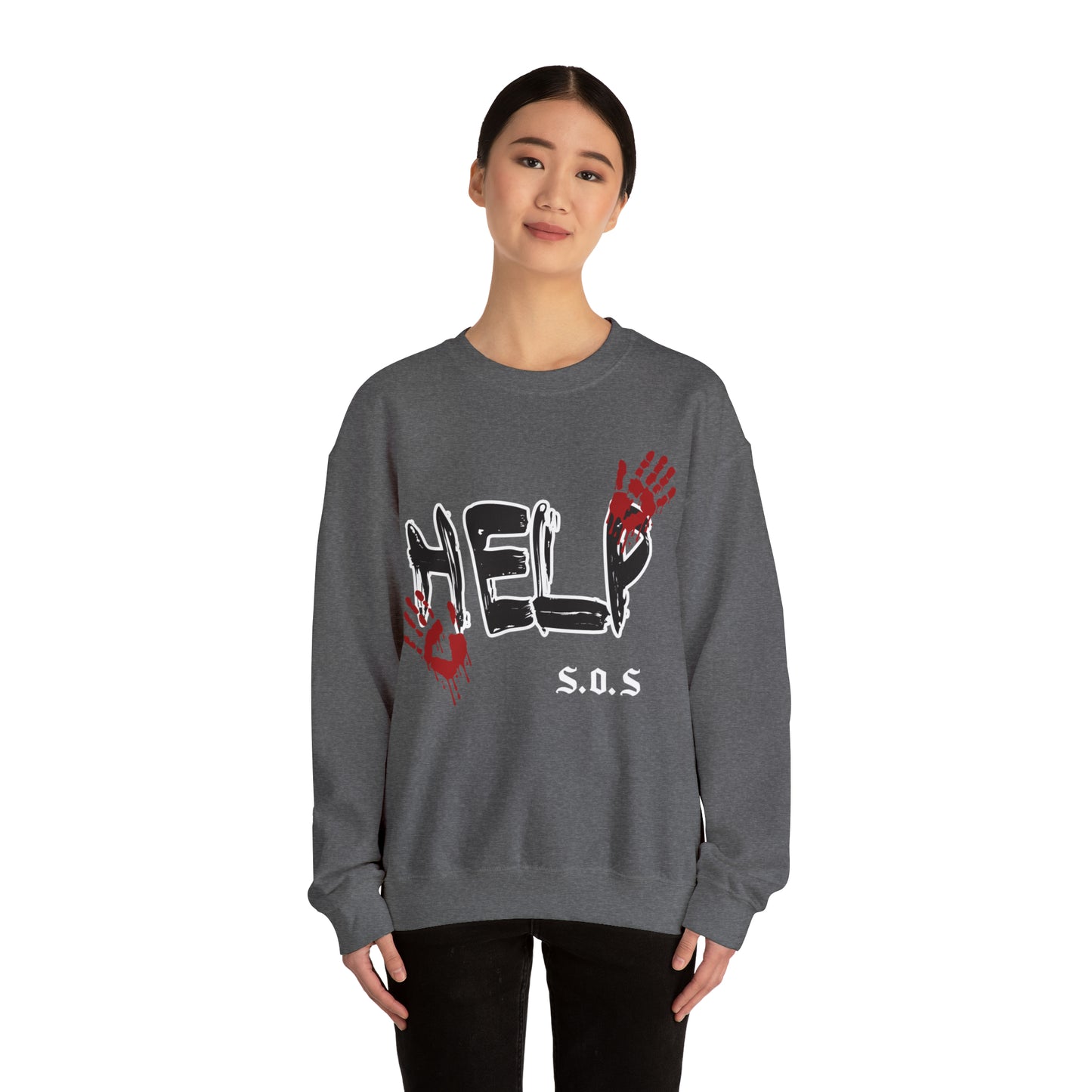 Help s.o.s. Unisex Heavy Blend™ Crewneck Sweatshirt