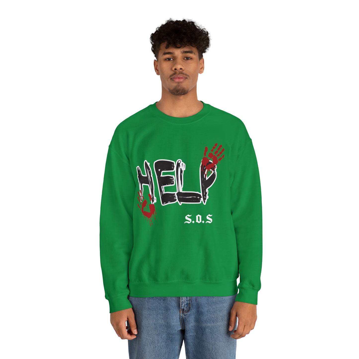 Help s.o.s. Unisex Heavy Blend™ Crewneck Sweatshirt