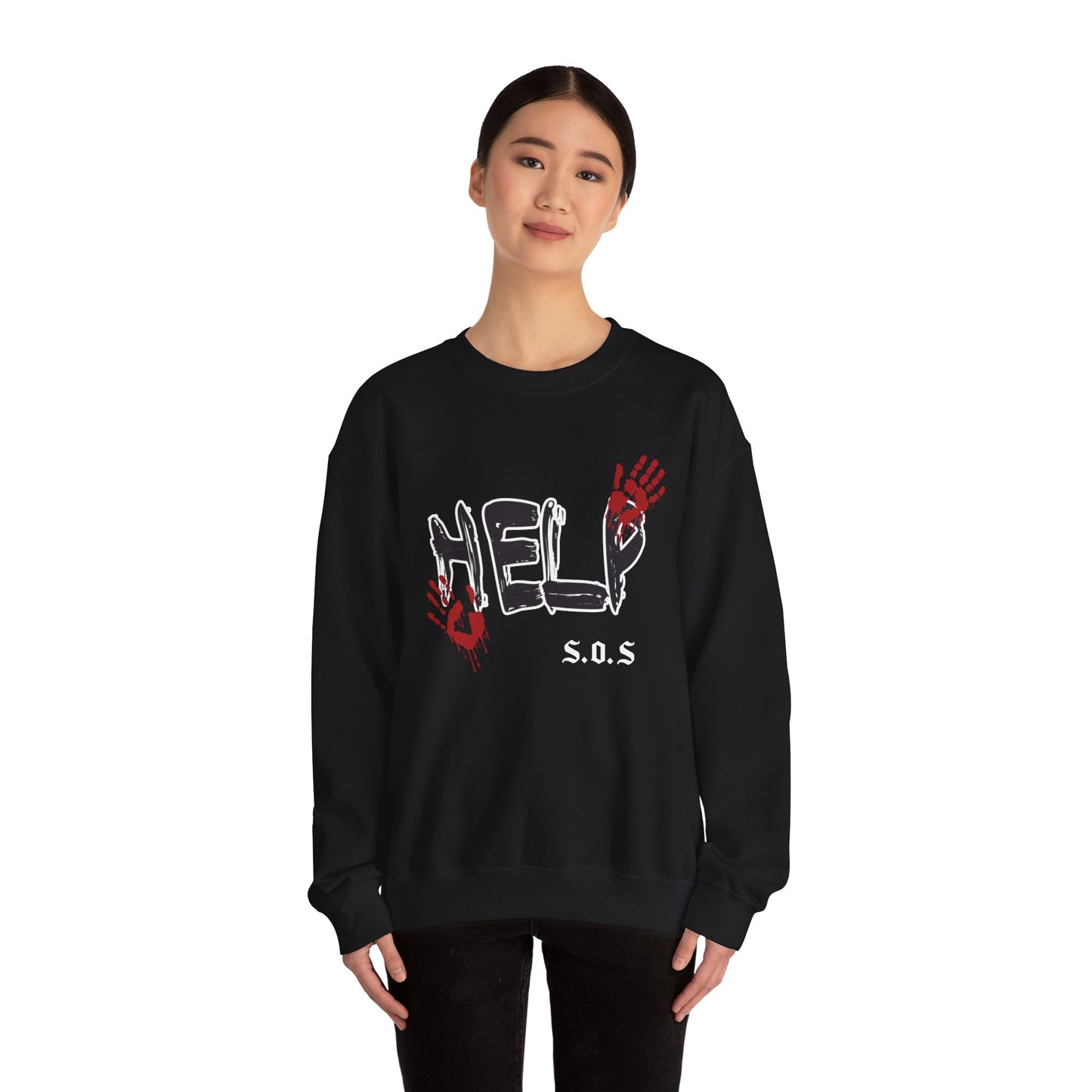 Help s.o.s. Unisex Heavy Blend™ Crewneck Sweatshirt
