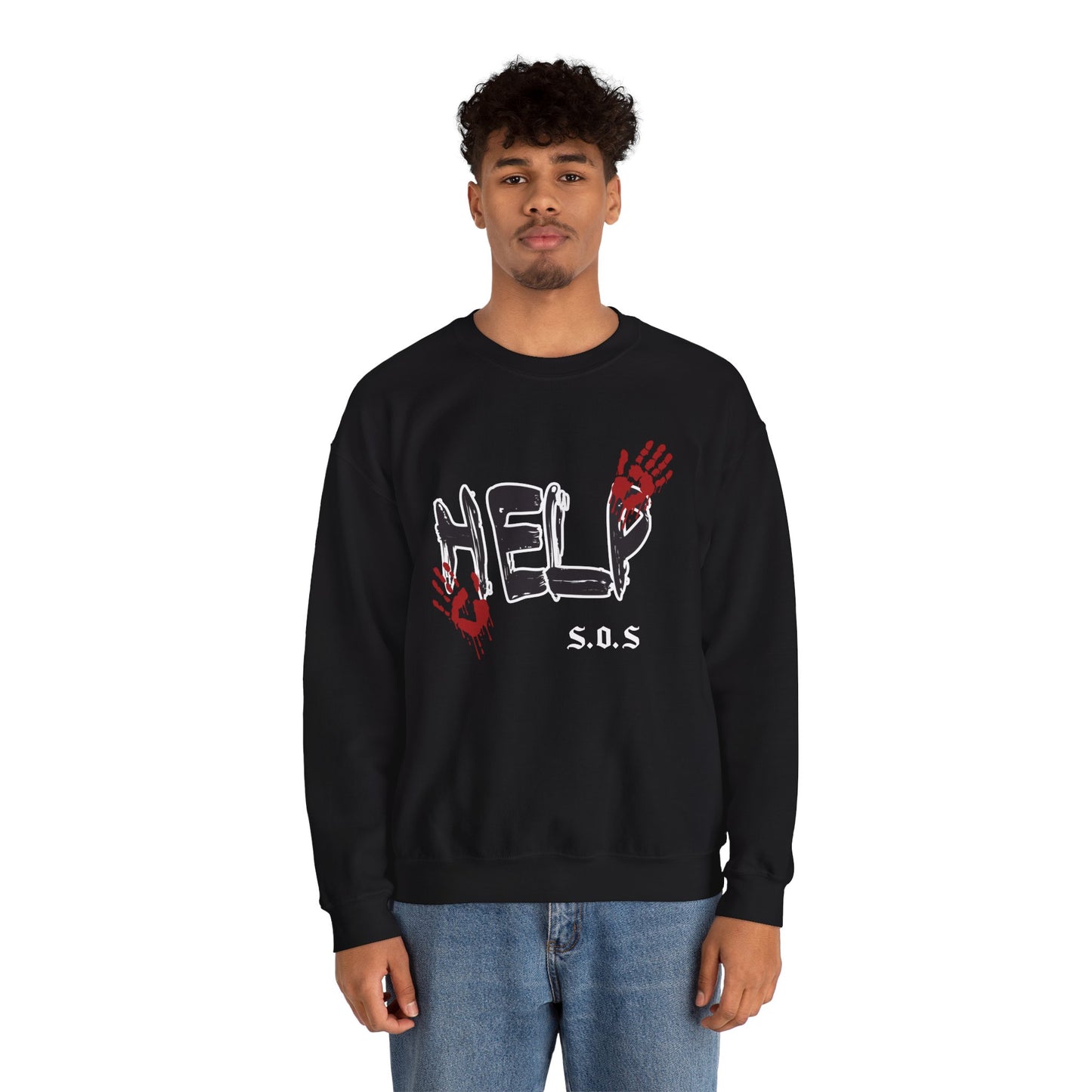 Help s.o.s. Unisex Heavy Blend™ Crewneck Sweatshirt