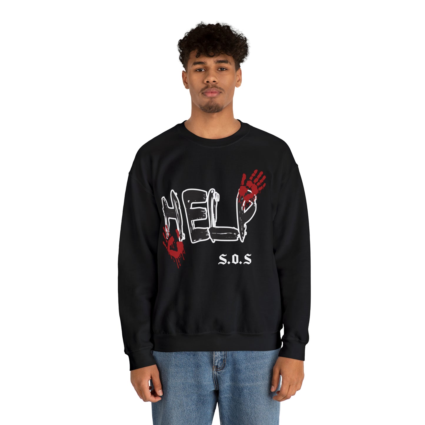 Help s.o.s. Unisex Heavy Blend™ Crewneck Sweatshirt