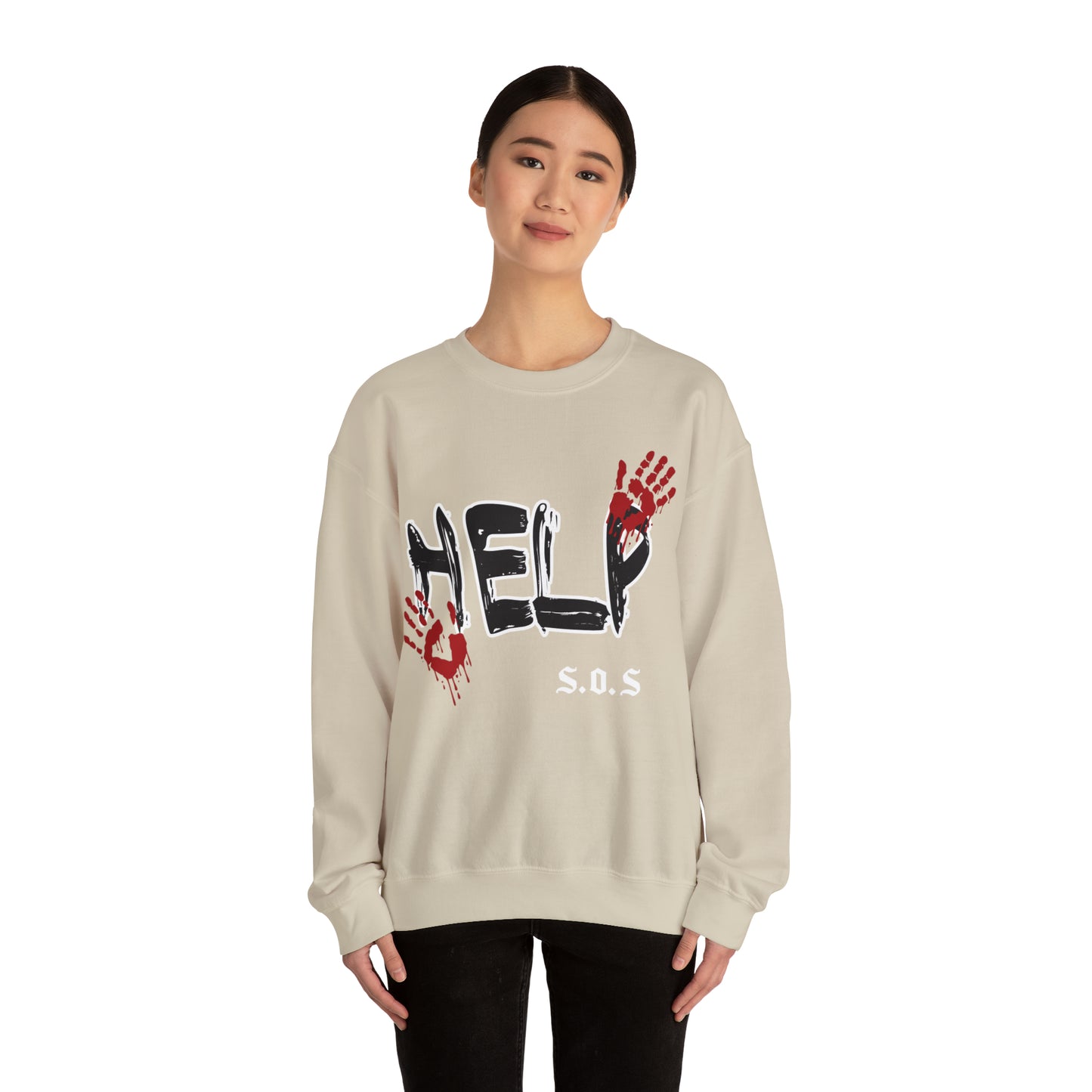 Help s.o.s. Unisex Heavy Blend™ Crewneck Sweatshirt