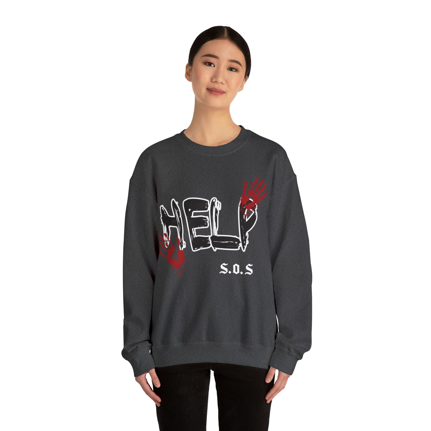 Help s.o.s. Unisex Heavy Blend™ Crewneck Sweatshirt