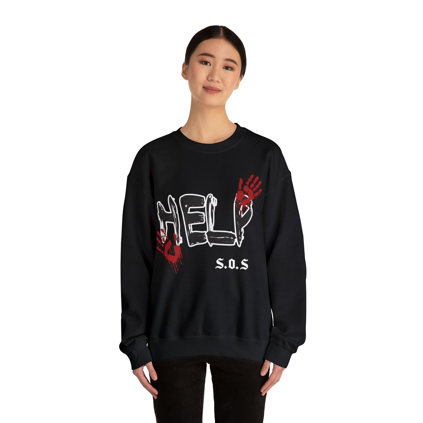 Help s.o.s. Unisex Heavy Blend™ Crewneck Sweatshirt