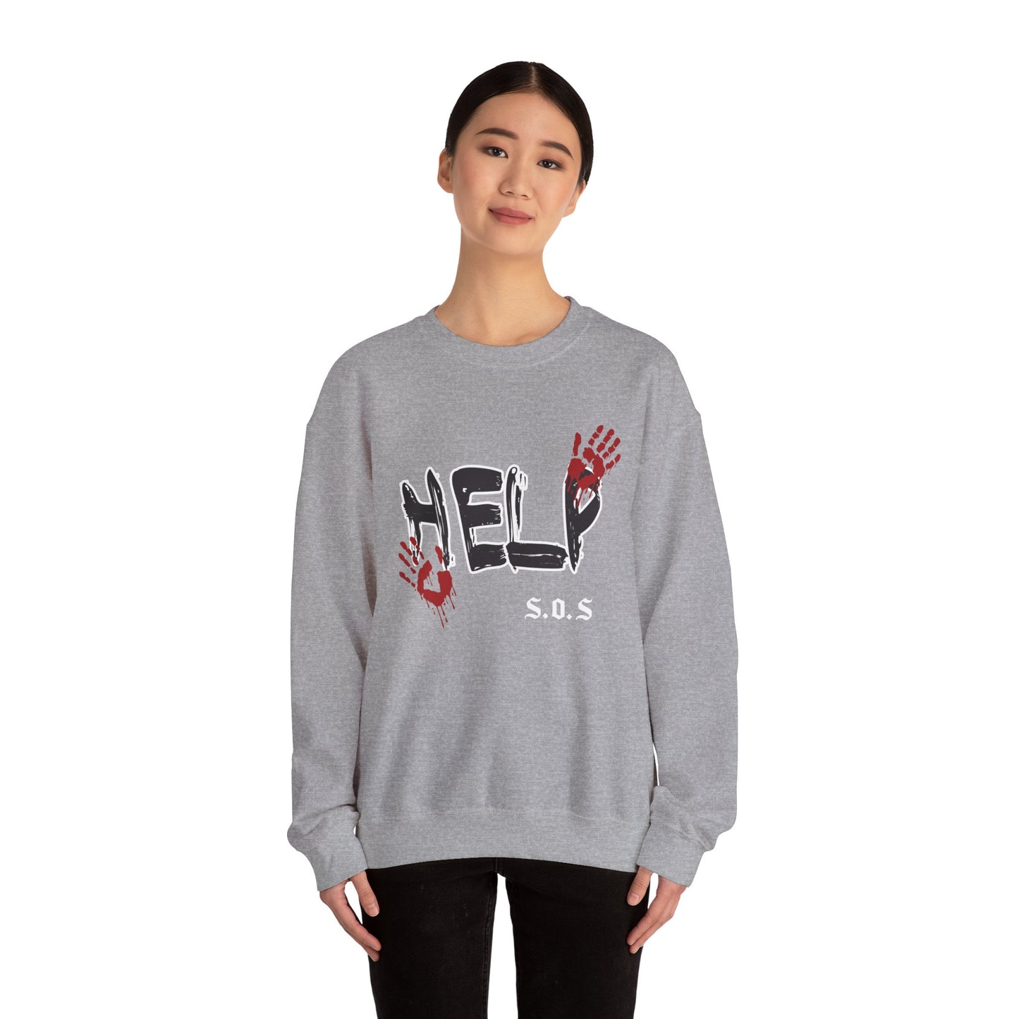 Help s.o.s. Unisex Heavy Blend™ Crewneck Sweatshirt