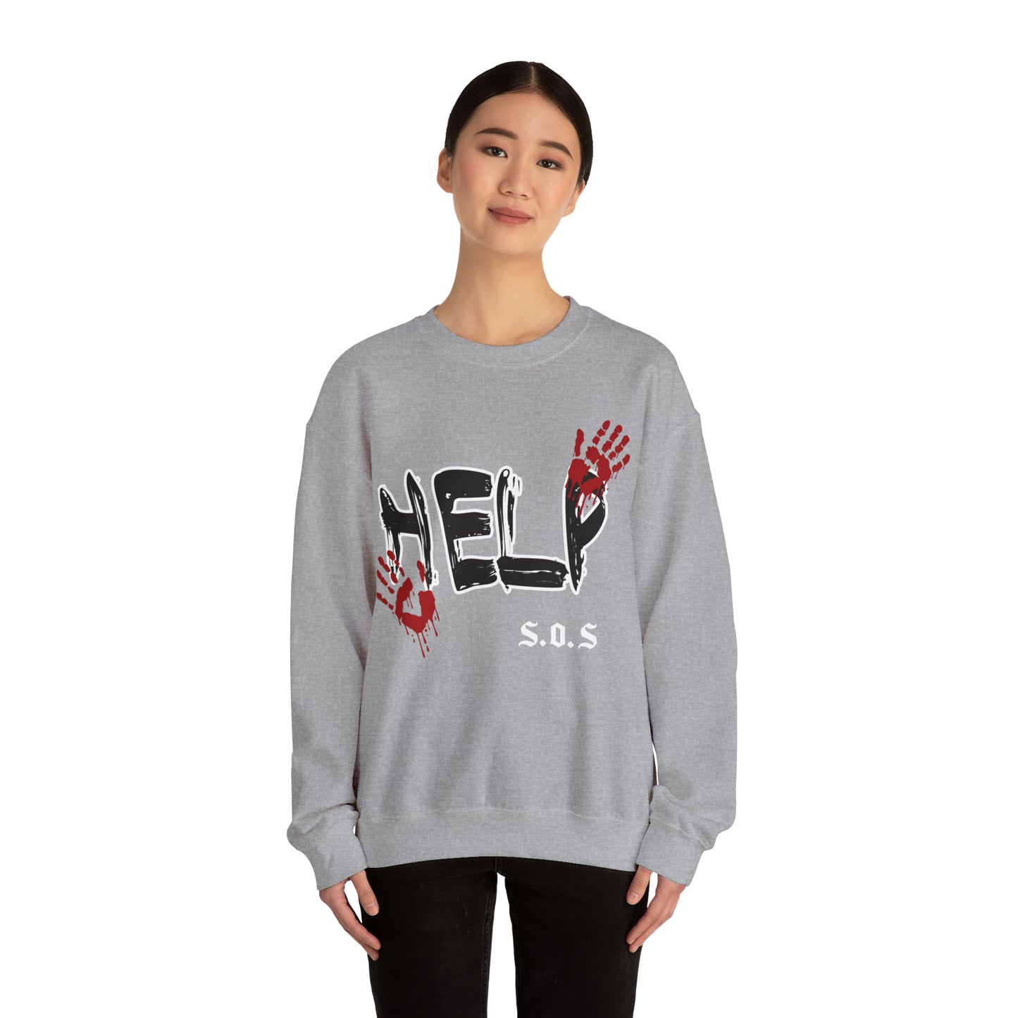 Help s.o.s. Unisex Heavy Blend™ Crewneck Sweatshirt