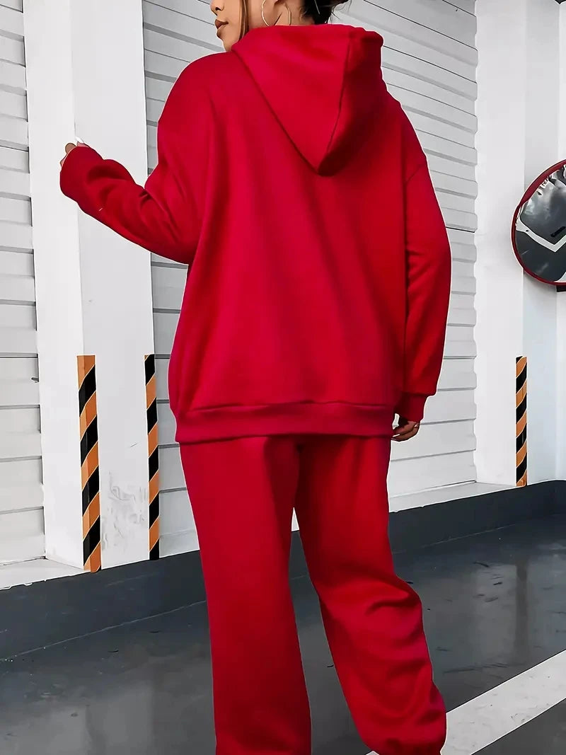 Women's Hoodie+Sports Pants Set Hip Hop Street