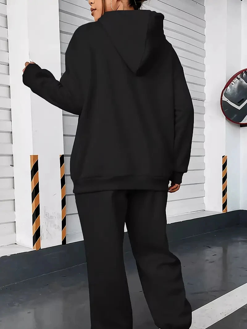 Women's Hoodie+Sports Pants Set Hip Hop Street