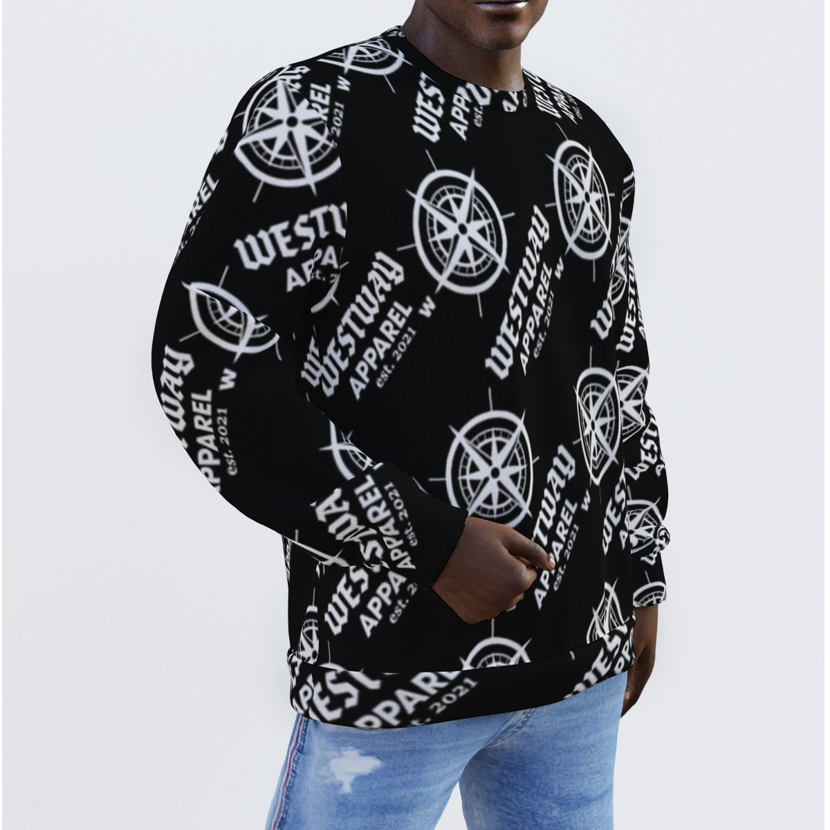 WestWay Apparel All-Over Print Men's Sweater