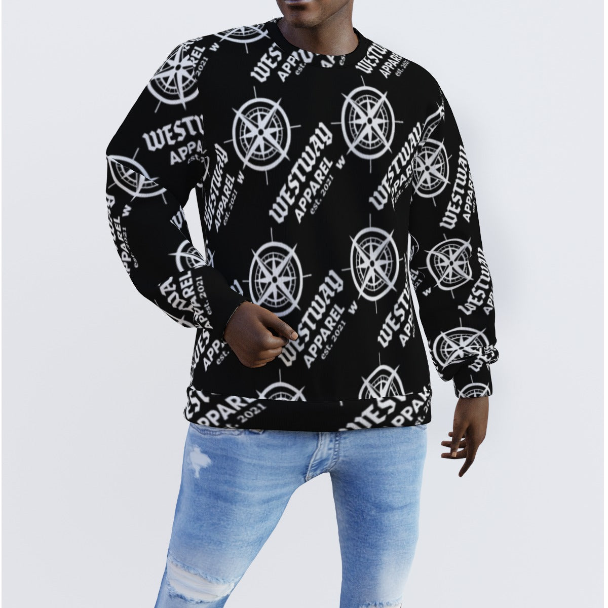 WestWay Apparel All-Over Print Men's Sweater